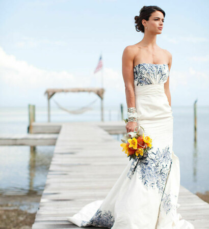 dress, bride and dock