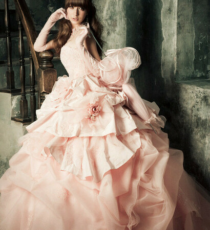 wedding dress, lena fuji and beautiful