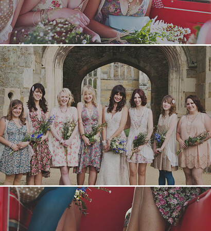 vintage, bridesmaids and shoes