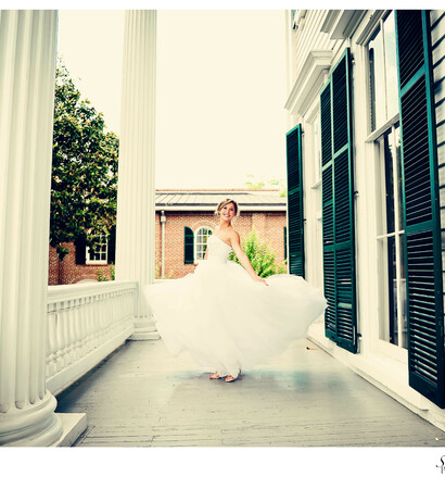 porch, girl and bride