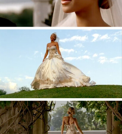 beyoncé, wedding dress and video