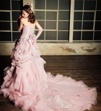 pink, wedding dress and lena fuji