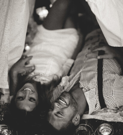 couple and tent