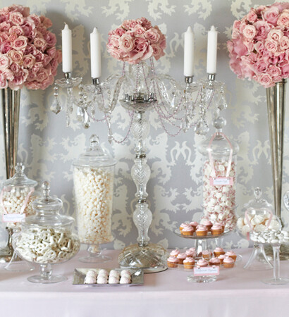 lolly buffet, pink and decor