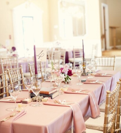 centerpiece, book and table
