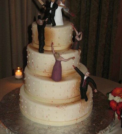 wedding cake, cake and zombie