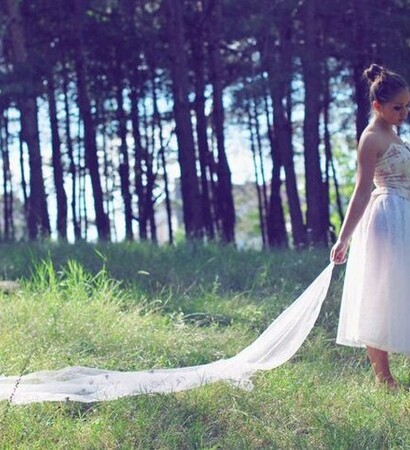 girl, nature and dress