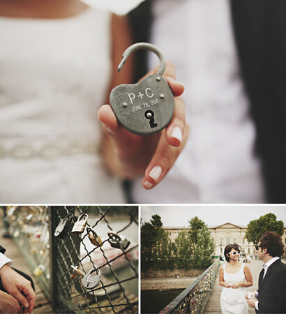 lock, couple and paris