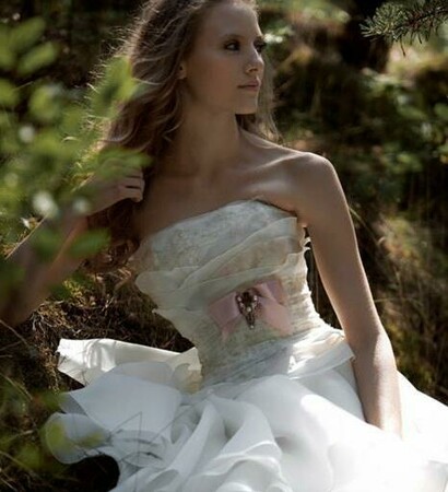 brunette, girl and wedding dress