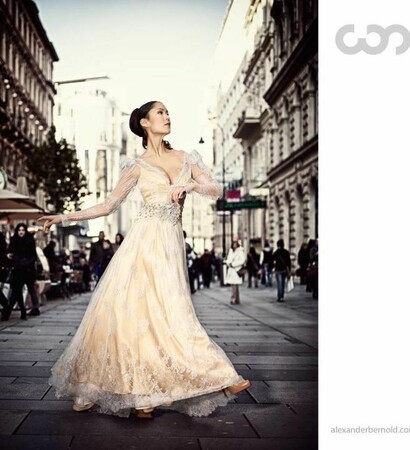 maria mogsolova, michel adam and dress