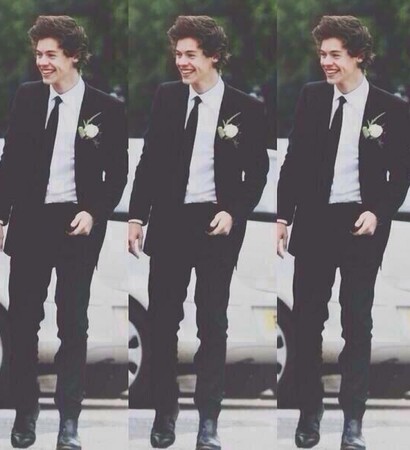 harry in wedding, harry styels and anne's wedding