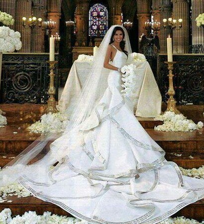 white, bride and dress