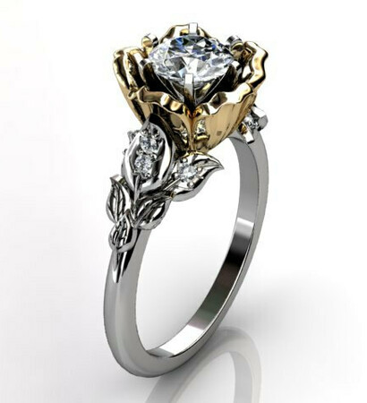 vintage jewelry, flower ring and bridal jewelry