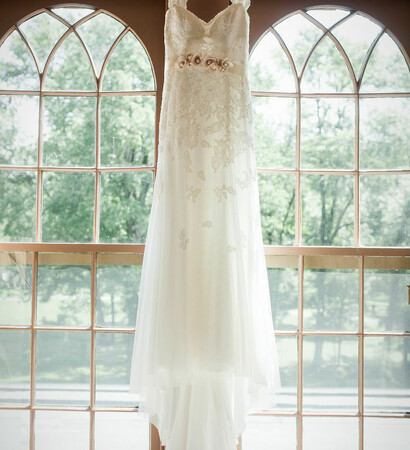 bride, wedding dress and keyhole