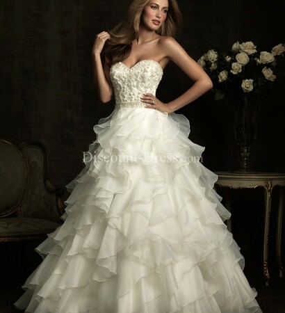 sweetheart, organza and sleeveless