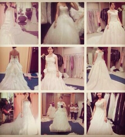bride, pink and wedding cake