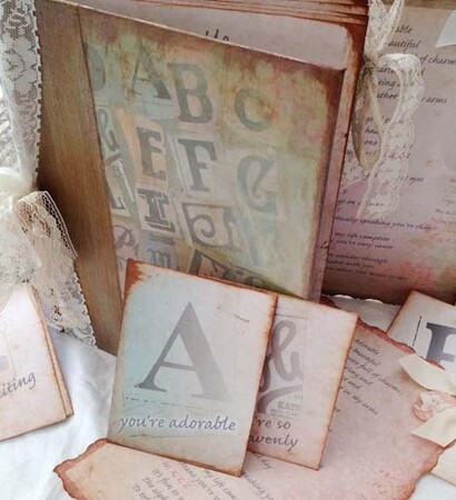 theme wedding, alphabet and vintage