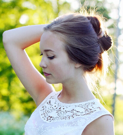 lace, long hair and dress