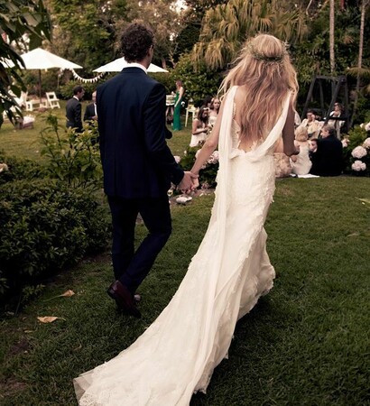 vintage, lovely and bohemian wedding dress