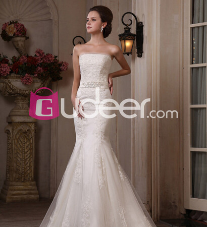 bridal gown, wedding dress and strapless