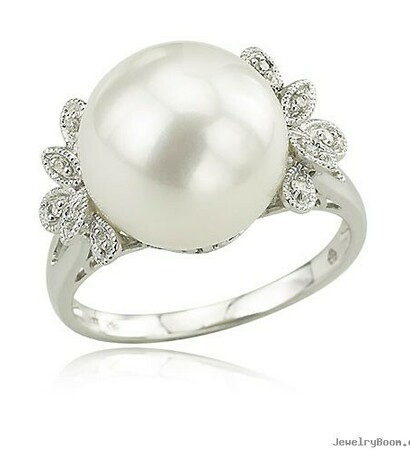 diamond, pearls and ring