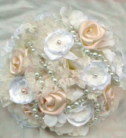 bouquet, pearl and bridal
