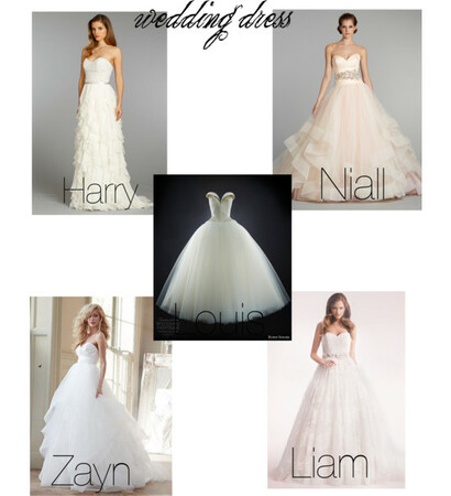 zayn malik, niall horan and wedding dress