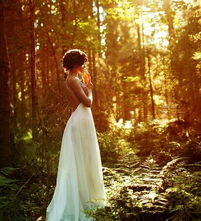natur, wedding dress and bride