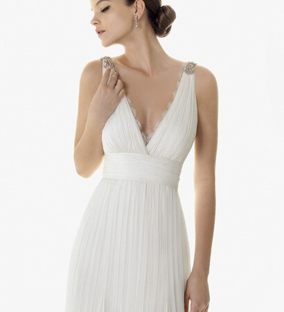 bride, model and wedding dress