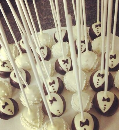 black, cake and white
