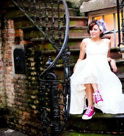 photography, wedding dress and converse all star
