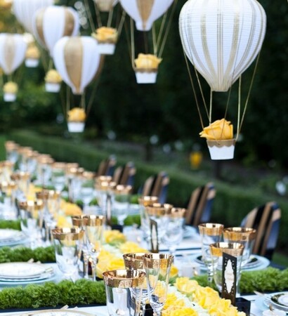 party, air balloon and elegant parties