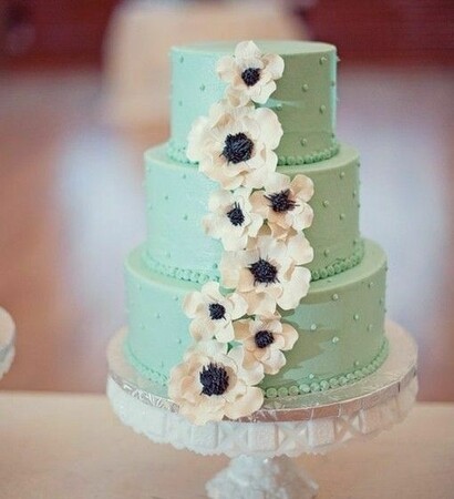 mint, mint cakes and wedding cakes
