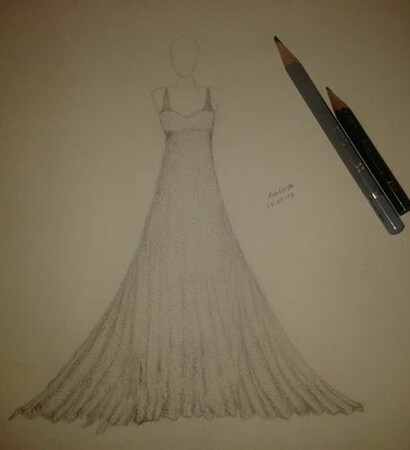 croquis, dress and tumblr