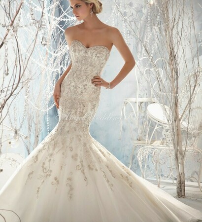 sweetheart, luxurious and wedding dress