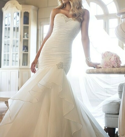 flowers, bride and wedding dress