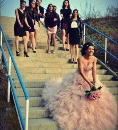 guests, bouquet and bride