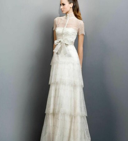 high neck wedding dresses and en