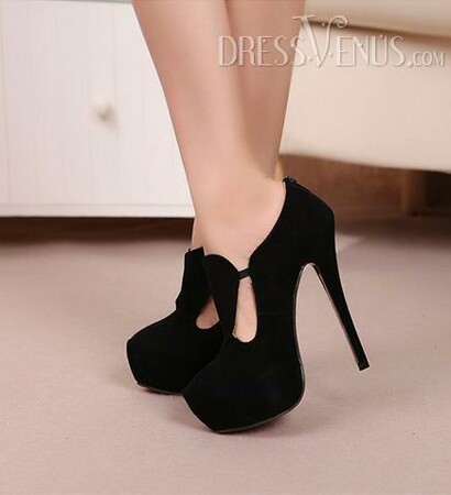 black, fashion and suede upper