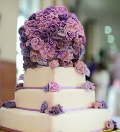 flower, purple and wedding cake