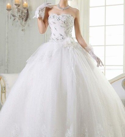 white, long and lace