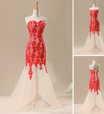 red dress, formal dress and prom dress
