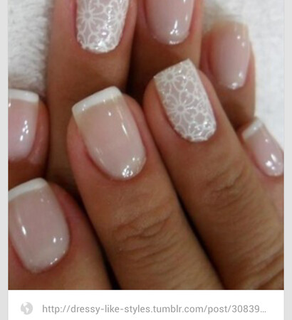 wedding nails, lace and nails