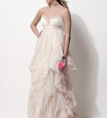 white, modern trousseau and wedding dress