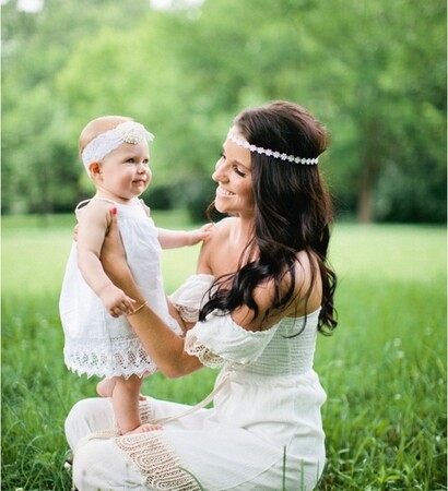 photography, bride and baby