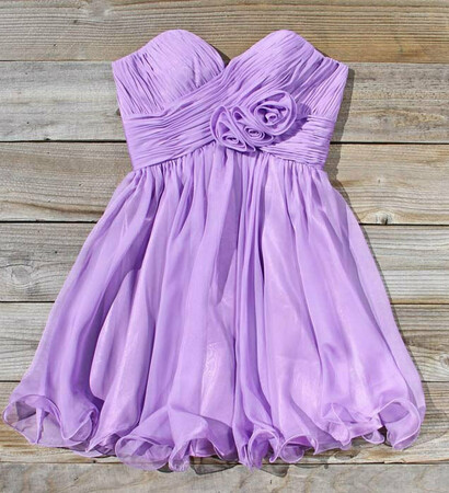 lavender, short and dress