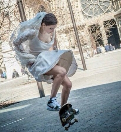 skate boarding, girl and awesome
