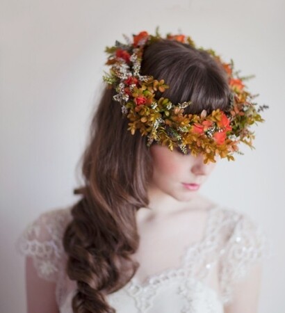 bluebell, wedding dress and winter