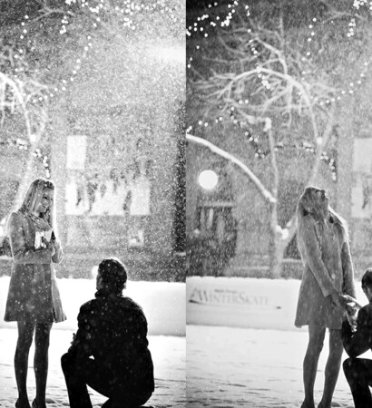engagement, aww and snow