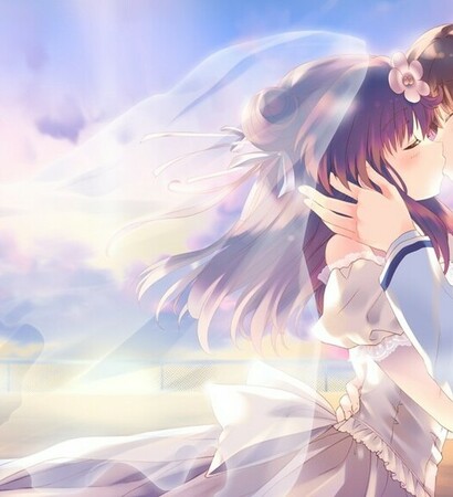 walpaper, couple and kiss
